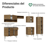 Cocina Integral 293cm con Fregadero Marrón Emilly 09