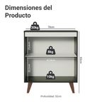 Gabinete Bajo 70 cm 2 Puertas Negro Reims Madesa