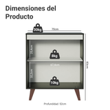 Gabinete Bajo 70 cm 2 Puertas Reims Negro