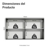 Gabinete Superior 120 cm 2 Puertas Reims Negro