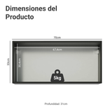 Gabinete Superior 70 cm 1 Puerta Abatible Reims Negro