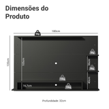 Panel para TV Hasta 60 Pulgadas Alfa Negro