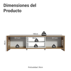 Mueble para TV Metz Hasta 80 Pulgadas Marrón