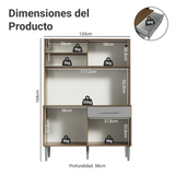 Cocina Integral 120cm Marrón/Gris Life