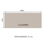 Gabinete Superior 80 cm 1 Puerta Abatible Marrón/Crema Agata Madesa