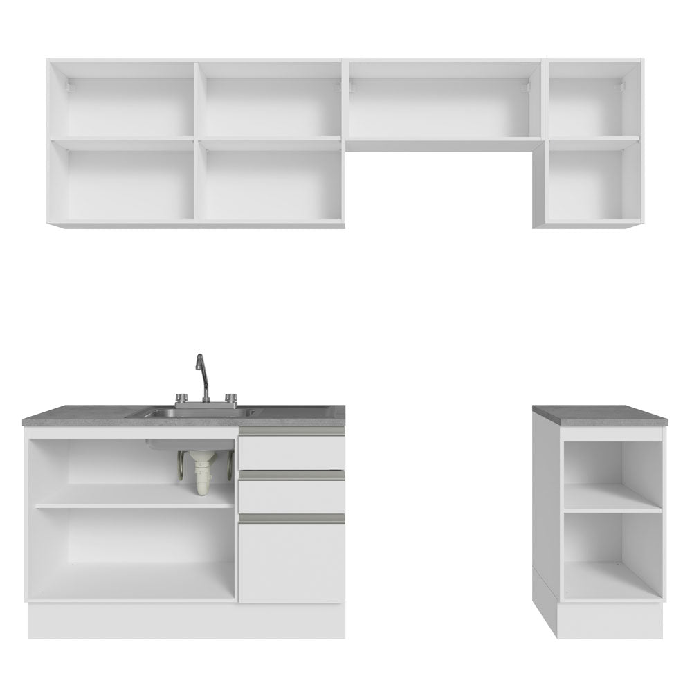 Cocina Integral con Accesorios 240cm Glamy Blanco