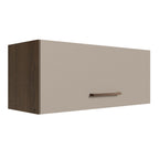 Gabinete Superior Multiuso 80 cm 1 Puerta Marrón/Crema Madesa