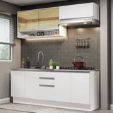 Cocina Integral con Fregadero 200cm Glamy 09 Blanco