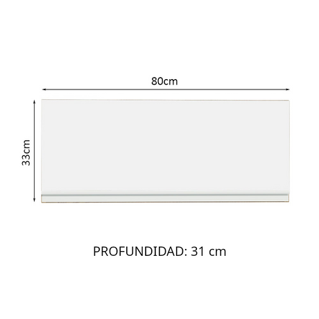 Alacena Madesa Glamy 80 cm 1 Puerta Basculante Marrón/Blanco