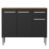 Mueble de Cocina para Fregadero 3 Puertas y 1 Cajón Marrón/Negro Emilly