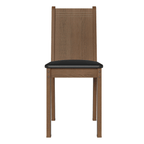 Conjunto de Comedor con Encimera Vidrio 4 Sillas Marrón/Negro Camelia Madesa