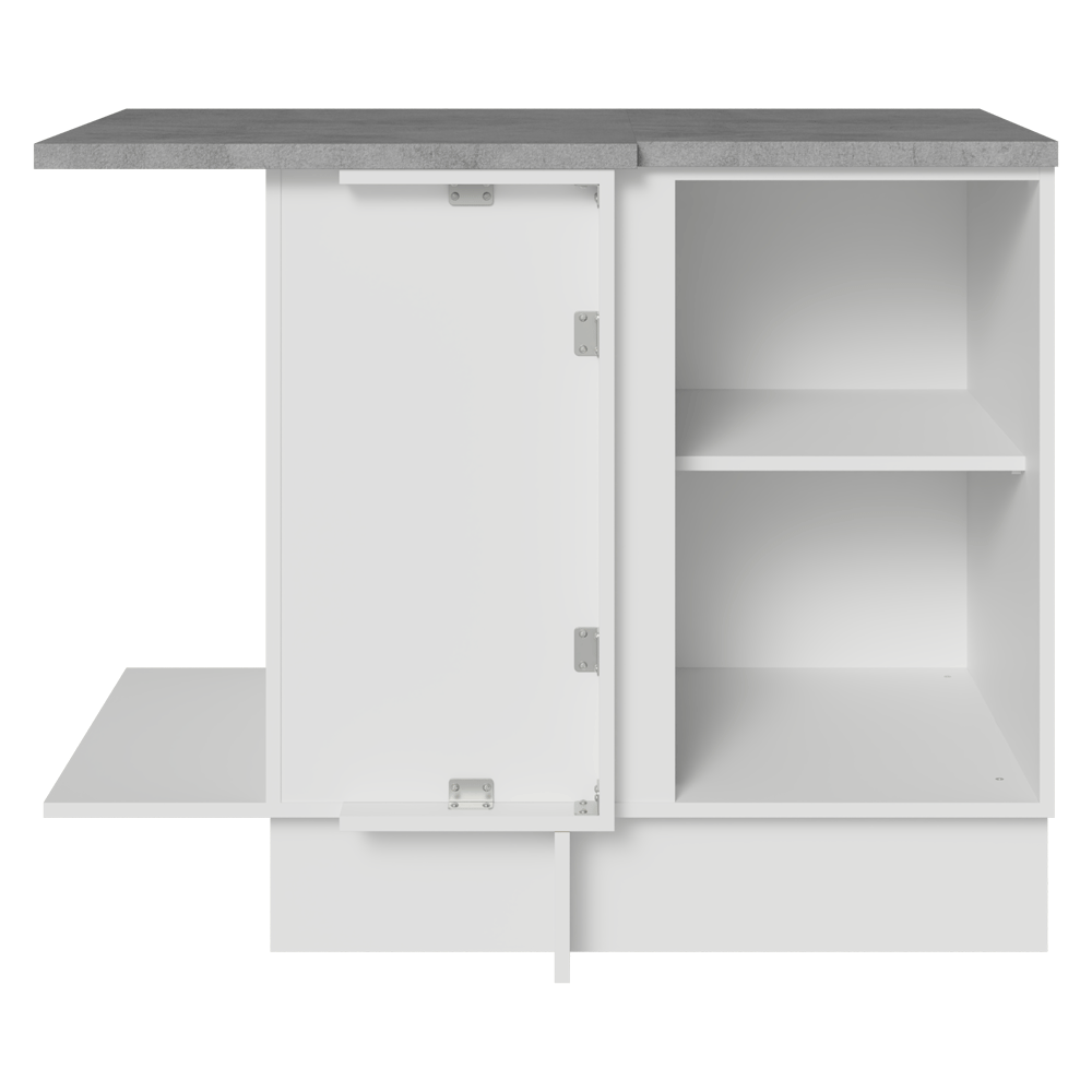 Gabinete Bajo Esquinero 102 cm 1 Puerta Blanco Stella Madesa