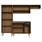 Cocina Compacta 220 cm Marrón/Negro Deli Madesa