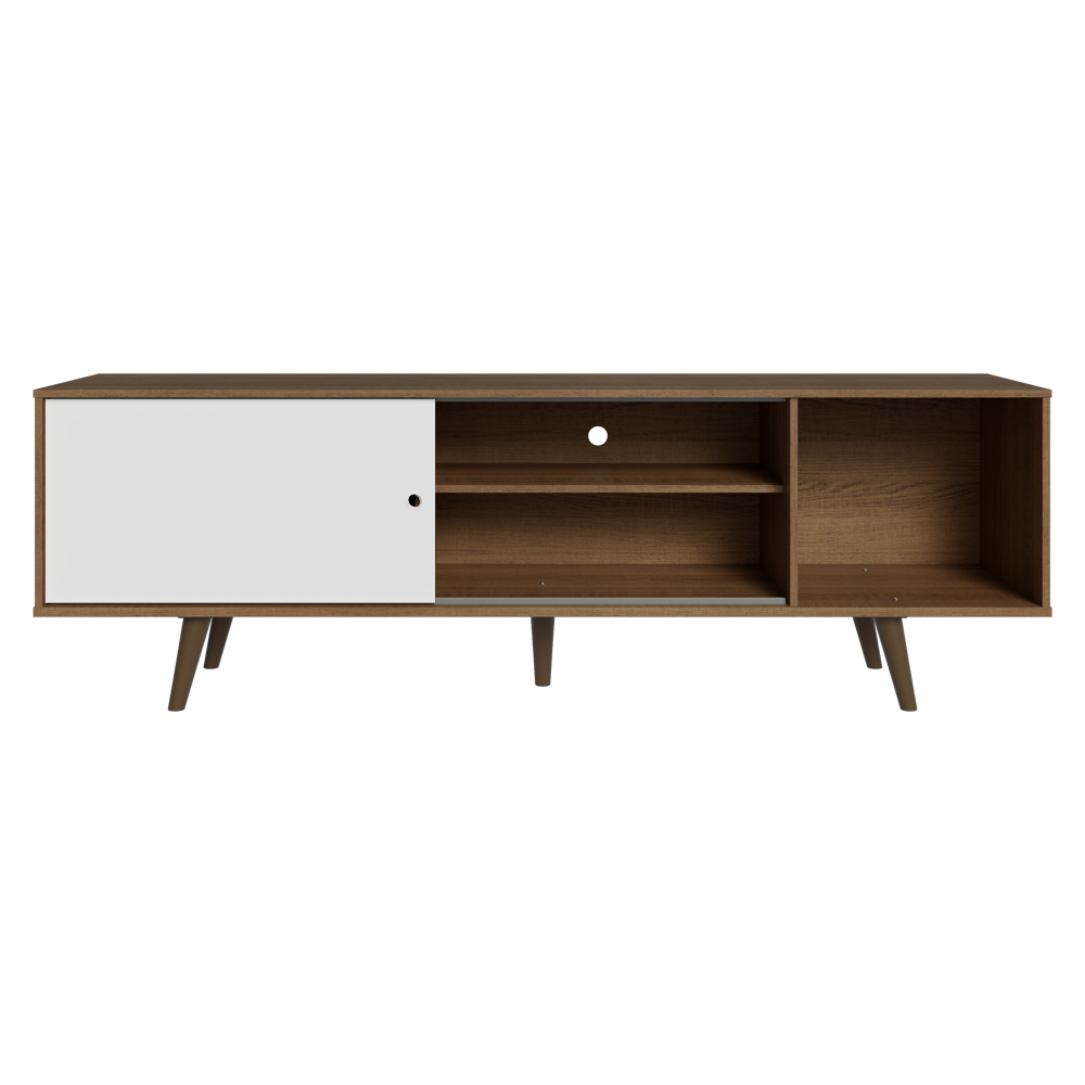 Mueble para TV hasta 80 Pulgadas 160cm con patas Marrón/Blanco/Marrón Torino Madesa