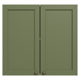 Gabinete Superior 70 cm 2 Puertas Blanco/Verde Vik Madesa