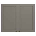 Gabinete Superior 80 cm 2 Puertas Marrón/Gris Vik Madesa