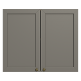Gabinete Superior 80 cm 2 Puertas Marrón/Gris Vik Madesa
