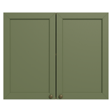 Gabinete Superior 80 cm 2 Puertas Marrón/Verde Vik Madesa