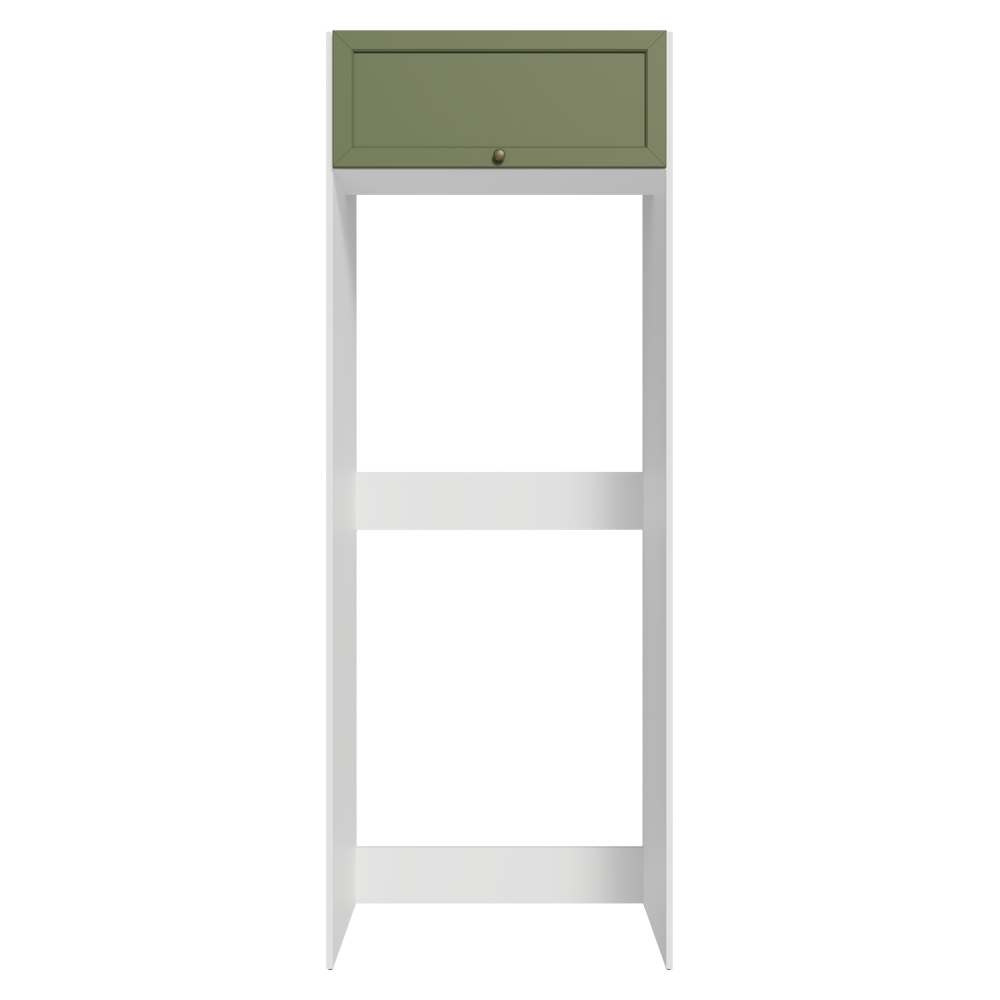 Mueble para Refrigerador 1 Puerta Basculanete Blanco/Verde Vik Madesa