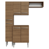 Cocina Compacta 156 cm Emilly Marrón 01