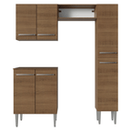 Cocina Compacta 156 cm Marrón Emilly Madesa
