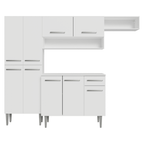 Cocina Compacta 229 cm Blanco Emilly Madesa