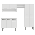 Cocina Compacta 229 cm Blanco Emilly Madesa