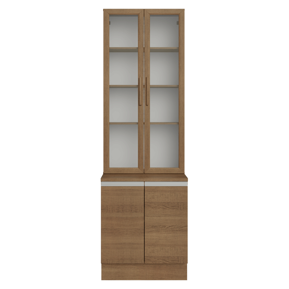 Kit Gabinete + Vitrina 70 cm Marrón Glamy 02