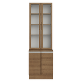 Kit Gabinete + Vitrina 70 cm Marrón Glamy 02
