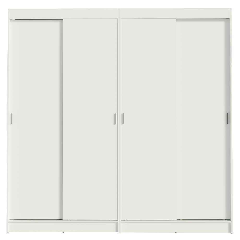 Conjunto de 2 Clósets 4 Puertas Corredizas Blanco Tokio Madesa