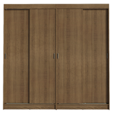 Conjunto de 2 Clósets 4 Puertas Corredizas Marrón Tokio Madesa