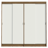 Conjunto de 2 Clósets 4 Puertas Corredizas Marrón/Blanco Tokio Madesa