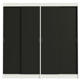Conjunto de 2 Clósets 4 Puertas Corredizas Blanco/Negro Tokio Madesa