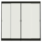 Conjunto de 2 Clósets 4 Puertas Corredizas Negro/Blanco Tokio Madesa