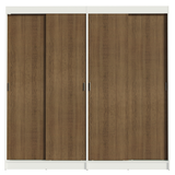 Conjunto de 2 Clósets 4 Puertas Corredizas Blanco/Marrón Tokio Madesa