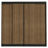 Conjunto de 2 Clósets 4 Puertas Corredizas Negro/Marrón Tokio Madesa