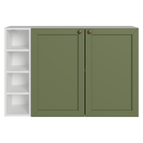 Aparador con Botellero 100cm 2 Puertas Blanco/Verde Vik Madesa 16