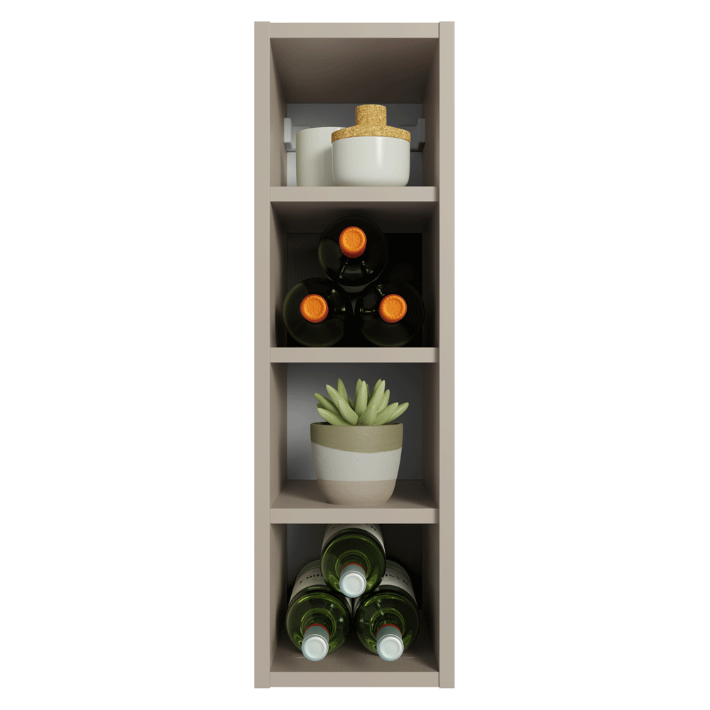 Gabinete Superior Botellero con 4 Nichos Nice Crema