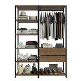 Clóset Modular Valencia 2 Cajones 129cm Marrón/Negro