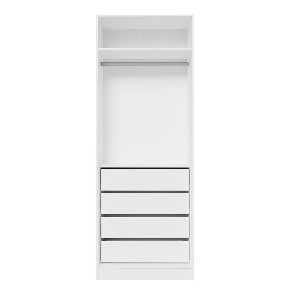 Clóset Modular 80 cm 2 Puertas 4 Cajones Blanco Neo Madesa