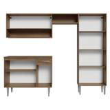 Cocina Integral 229cm sin Fregadero Marrón Emilly Pop 02