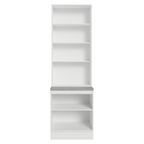 Kit Gabinete Bajo 2 Puertas y Vitrina 70 cm Blanco Glamy Madesa