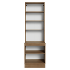 Kit Gabinete Bajo 2 Puertas y Vitrina 70 cm Marrón/Blanco Stella Madesa