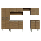 Cocina Integral 293cm con Fregadero Marrón Emilly 08