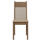 Conjunto de Comedor 8 Sillas Marrón/Crema Panamá Madesa