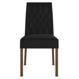 Juego de Comedor Mesa con Encimera de Vidrio 6 Sillas Marrón/Negro/Oxford Stéfani