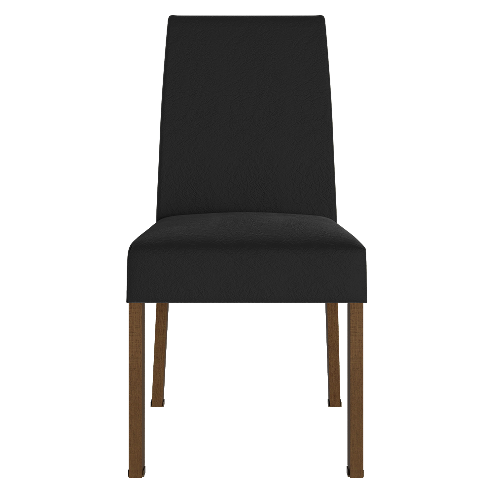 Juego de Comedor Mesa con Encimera de Madera 6 Sillas Marrón/Negro/Oxford Renata