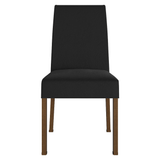 Juego de Comedor Mesa con Encimera de Madera 6 Sillas Marrón/Negro/Oxford Renata