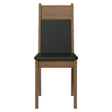 Juego de Comedor Mesa con Encimera de Madera 6 Sillas Marrón/Negro Augusta