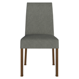 Juego de Comedor Mesa Encimera de Madera 6 Sillas Marrón/Silver Cheryl